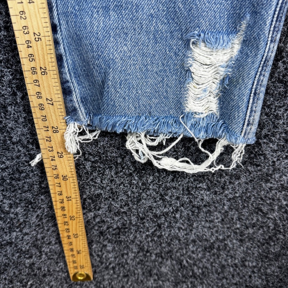 Judy Blue Distressed High Rise Straight Leg Jean Light Wash Raw Hem 9/29 JB88736 - Picture 6 of 10